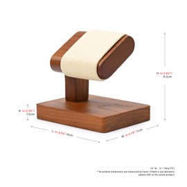 Papten Wooden Watch Stand, Watch Storage, Watch Holder, Jewellery Stand, Jewellery Display for Men and Women (Beige)
