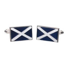 Onyx Art Scottish Flag Cufflinks Flag of Scotland Presented in Cufflink Box