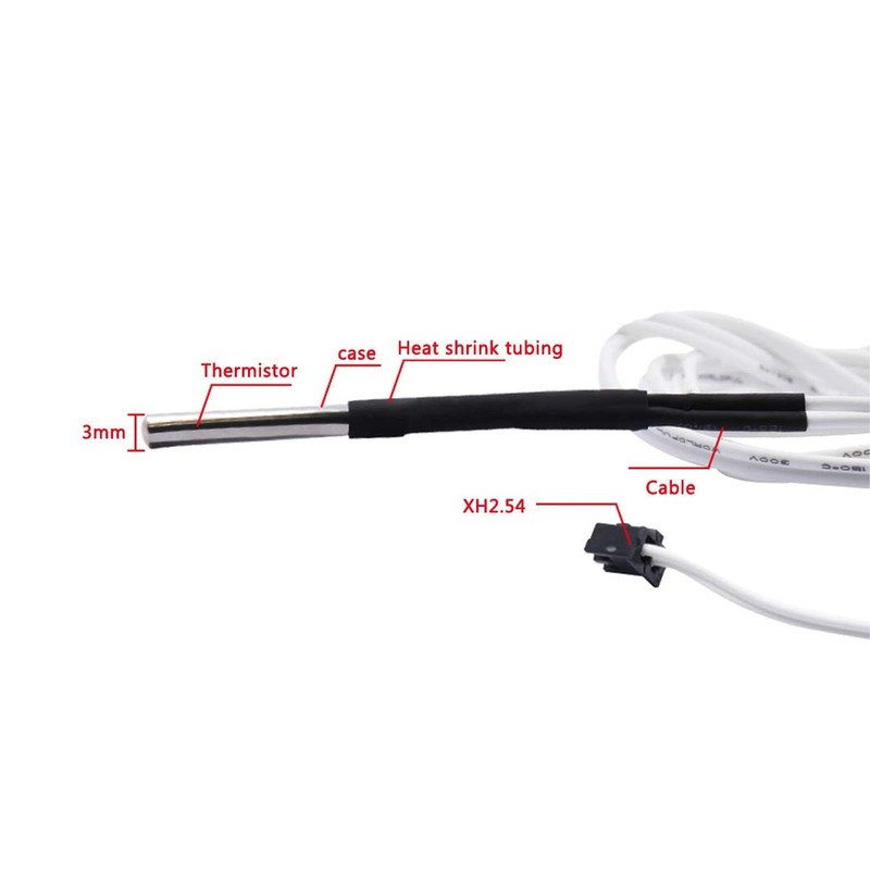 Thermistor Temperature Sensor, Thermistor Sensor, 5 Piece Thermistor Sensor 3D