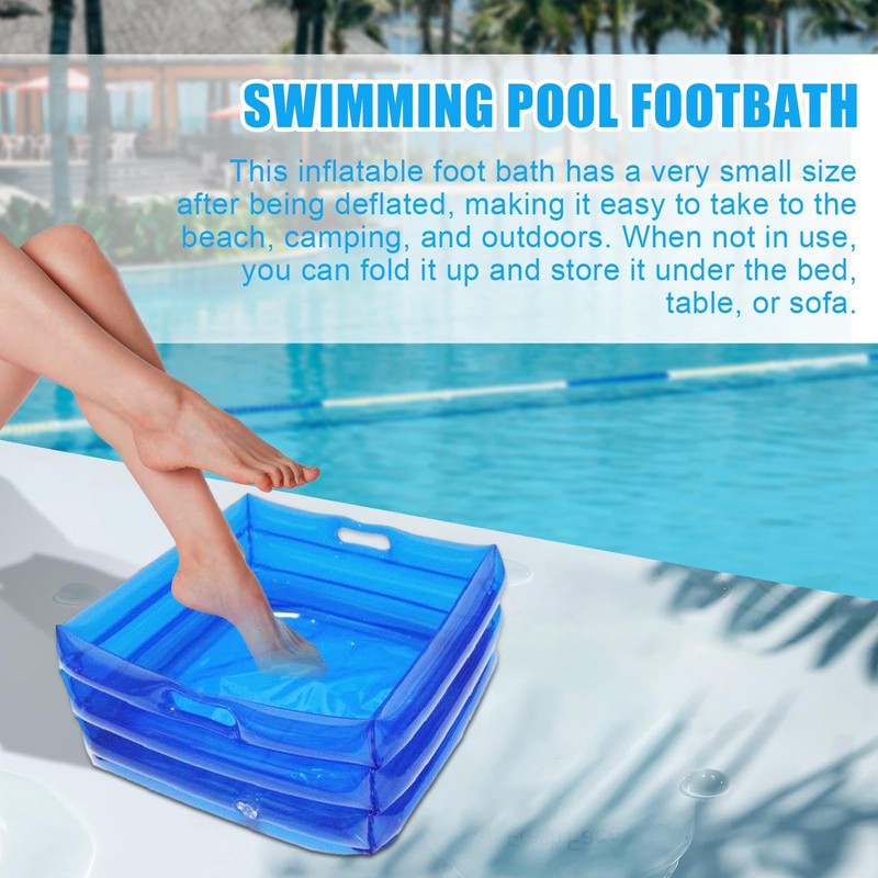 Inflatable Pool Foot Bath, 35 x 14 cm, Foldable Inflatable