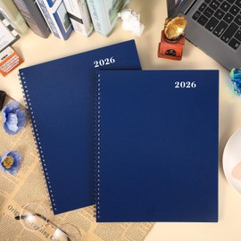 2026 Monthly Planner - Planner/Calendar 2026, JAN 2026 - DEC 2026, 9" x 11", 12 Monthly Planners with Tabs, Pocket, Label, Contacts and Passwords, Twin-Wire Binding- Navy Blue