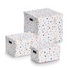 Zeller Dots 14474 Storage Box Recycled Cardboard Approx. 18 x