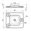 Design61 Set of 4 Mounting Plates M8 Thread for Sofa