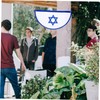 Mipcase 2pcs Israel National Flag Vertical Garden Flag Outdoor Decoration