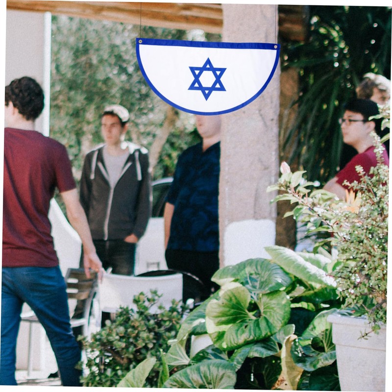 Mipcase 2pcs Israel National Flag Vertical Garden Flag Outdoor Decoration