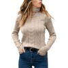 Womens Turtleneck Sweaters Long Sleeve Pullover Cable Knit Sweaters Soft