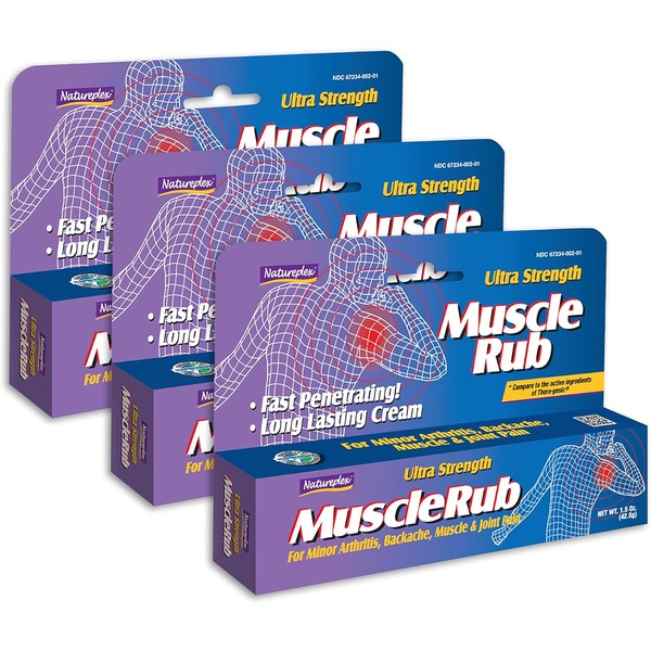 Natureplex Ultra Strength Muscle Rub Cream 1.5 oz (Pack of