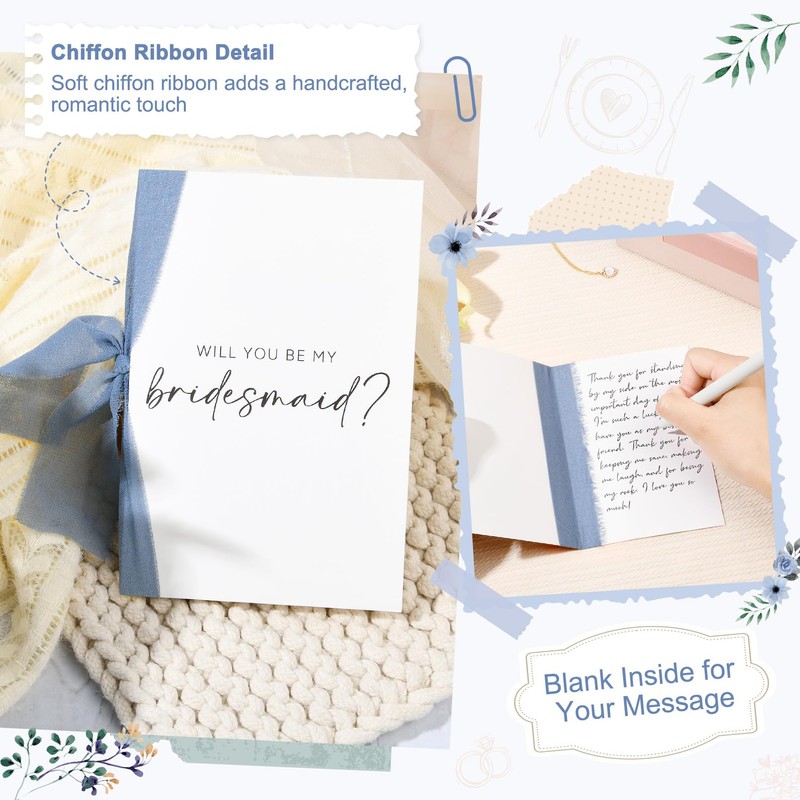 DEEKA 11 PCS Will You Be My Bridesmaid Proposal Card