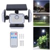 Solar Outdoor Street Light 4 Rotating Head Flexible Foldable IP64