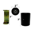 Slide Gate Guide Roller 3" Black Hard Nylon UHMW Rollers