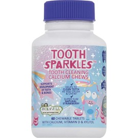 Jack N' Jill Tooth Sparkles Tooth Cleaning Calcium Chews 60 tabs