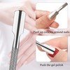 Professional Cuticle Remover Tool, Metal Cuticle Pusher and Scraper, Dual-Sided