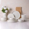 AmorArc Stoneware Dinnerware Sets of 4,Reactive Ceramic Plates and Bowls