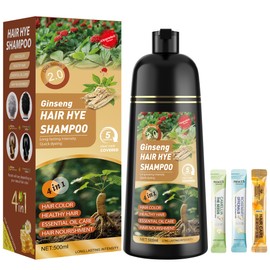 ZENITHGLO Dark Brown Hair Dye Shampoo 3 in 1 for Women & Men 100% Gray Hair Coverage - Herbal Ingredients Natural Plant Hair Color - Hair Dye in Minutes 17.6 Fl Oz