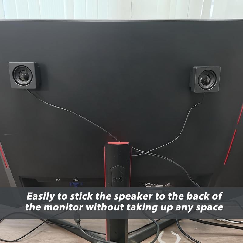 WIYETY Mini Speaker 3.5 mm TRS, 1 Pair USB Speakers,