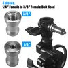20 Pcs Camera Screw 1/4 to 3/8 Adapter Thread Adapter