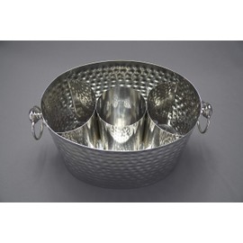 Chic Chill Handcrafted Artisan 3 bottle Champagne and Wine Chiller (Stainless Steel)