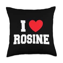 I Love Rosine Throw Pillow