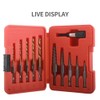 11Pcs Screw Extractor and Left Hand Drill Bits Set Included