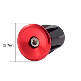 1 Pair Bar End Plugs Aluminum Bicycle Handlebar End Caps Bicycle Handlebar Handle Grip Handlebar Plug for Most Bicycle Road Bike Mountain Bike (Red)