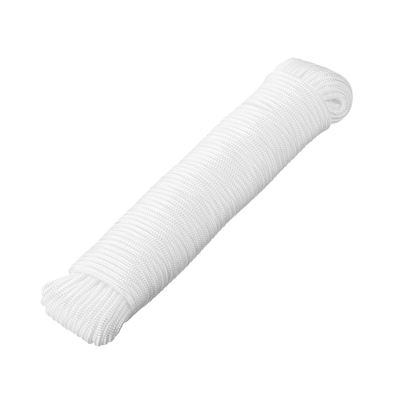 sourcing map Solid Braid Nylon Rope 1/8 Inch 100 Ft