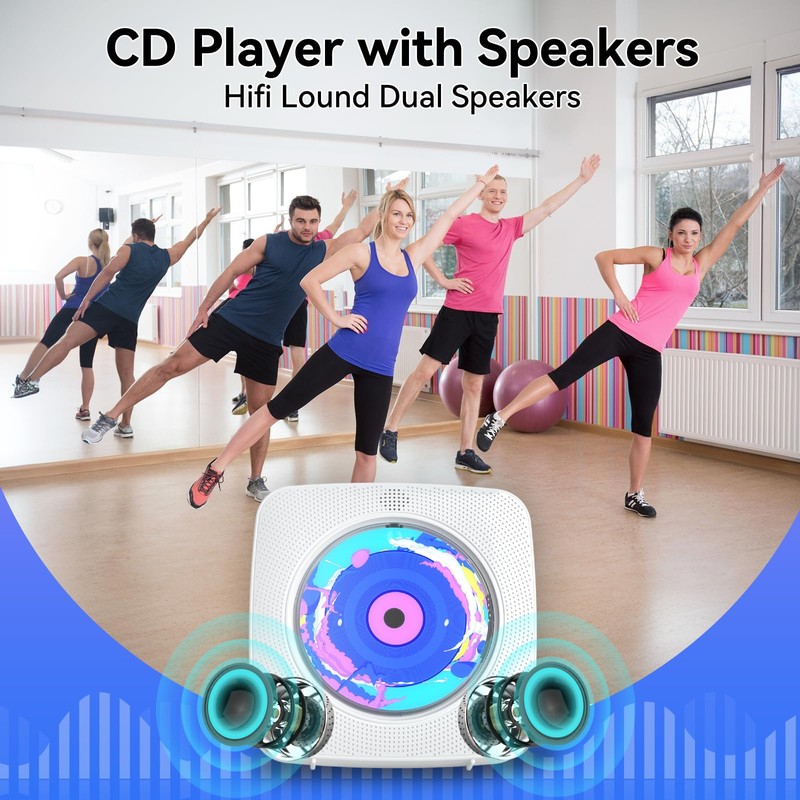 CD Player Portable: Kegaudio CD Players for Home with Speakers