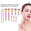 10PCS Travel Makeup Brushes Detachable Handle Powder Brush Set for