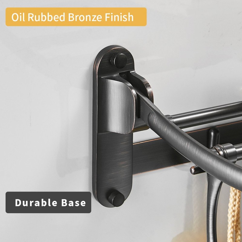 BESy 24 Inch Oil Rubbed Bronze Towel Racks, Bathroom Towel
