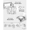 VOLISUN Crystal Vanity Lights - 4 Light Modern Stainless Steel