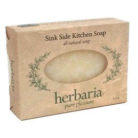 Herbaria Sink Side Kitchen Soap Handcrafted All-Natural Soap with Essential Oils. 4.5 oz Bar. Enjoy 60 More Skin-Friendly Varieties.