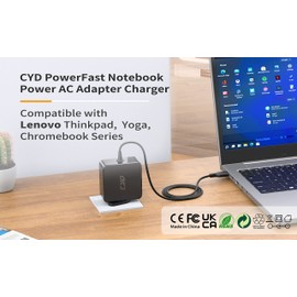 CYD 40W 20V 2A Laptop Power Supply Compatible for Lenovo Yoga Laptop Charger E431 E440 E450 E531 E540 E550 14 Pro 700 11 14 900S-12ISK IdeaPad Miix 700 80QL0008US ADL40WDB ADL40WCC 300 500 500s S210
