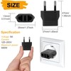 Songholee 6 Pack European Plug Adapter, US to Europe Type