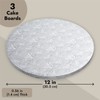 Juvale 3-Pack 12 Inch Cake Drum - Silver, Round, Corrugated