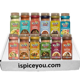 iSpice Starter Spice Set- Seasonings for Cooking, Spices and Seasonings Sets, Spices Variety Pack, Cooking Gifts for Men Home Basic Spice Set (12 Pack World Flavor Premium)