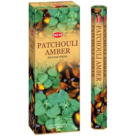 Hem Patchouli Amber Incense Sticks (120 Sticks, 6 Boxes Inside) - 9 Inches Long, 20g per Box - Ideal Choice for Fragrant Offices
