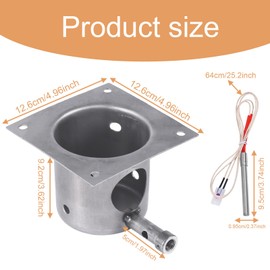 Fire Burn Pot and Hot Rod Ignitor for Pit Boss, Grill Stove and Hot Rod Ignitor with Screws Fuse Wire Heating Element Grill Replacement Part Compatible with Pit Boss