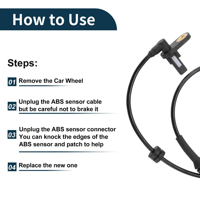 TUCKBOLD ABS Wheel Speed Sensor Front Right ABS Sensor Anti-lock