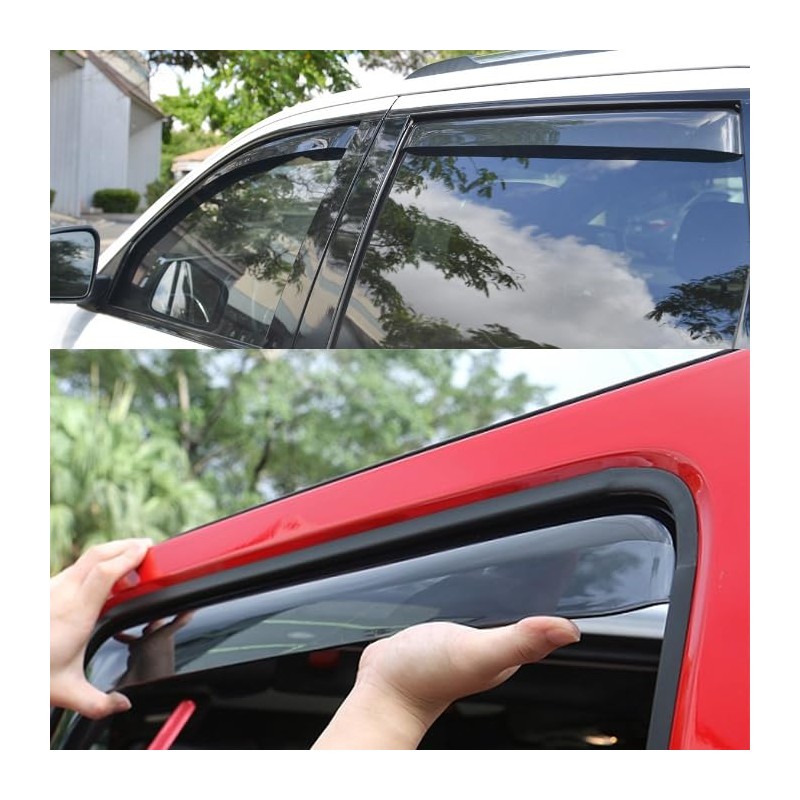 in-Channel Style Smoke Window Sun Rain Visors Vent Guard Shade