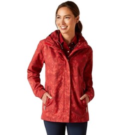 ARIAT Women's Spectator Waterproof Jacket, Sun-Dried Tomato Exploding Flo, Medium