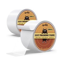 Cat Scratch Tape 2 Rolls - Clear Double Sided Furniture Protector Tape - 2.5in15 Yards