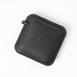 Crazy Horse Leather Sewing Tape Measure, Pure Leather Tape Measure for Measuring Fabric, Body, etc., Solid Color/Carved Double Sided Retractable Tape Measure & Personalization（Black）