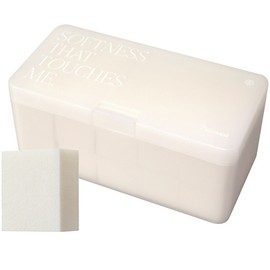 Picasso latex square sponge + case set, white, 1 set / 피카소 라텍스 스퀘어 스펀지 + 케이스 세트, 화이트, 1세트