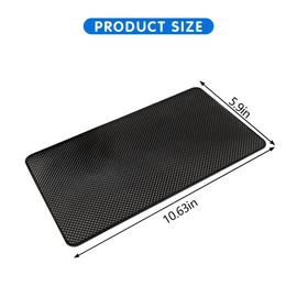 KHGUZ Car Anti-Slip Dashboard Rubber Mat, 10.6" x 5.9" Sticky Adhesive Auto Dashboard Pad for Cell Phone Sunglasses, Multifunctional Magic Vehicle Dash Pad, Universal for RV, SUV, Truck (Grid)