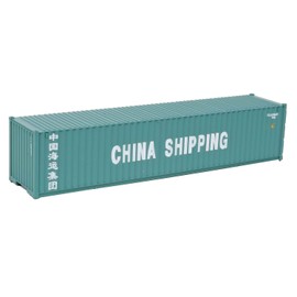 Walthers SceneMaster 949-8151 HO Scale Model of China Shipping (Green, White) 40' Corrugated Container