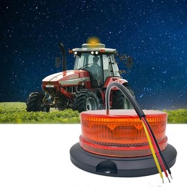 ONERAY Amber Beacon Strobe Light, Flashing Emergency Warning Lights, Permanent Mount 360°Roof Top Safety Flasher for Vehicles, Trucks, Tractor, Golf Carts, Postal Car (Screw)