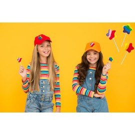 The Dreidel Company Super Star Lollipop, Swirl Sucker Candy, Rainbow Swirl Rings Candies, Mixed Fruit Flavor, Individually Wrapped Sucker (20-Pack)