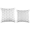 Black and White Rummikub Joker Pattern Throw Pillow