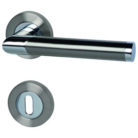Alpertec 88022000 Lisbon-R Chrome / Stainless Steel Coloured Satin BB for Room Doors Door Handle Set Door Fittings