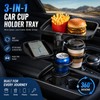Car Cup Holder Tray for Road Trips – 360° Rotating