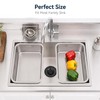 3 Pack Dish Pans for Kitchen Sink, Stainless Steel, 10L,